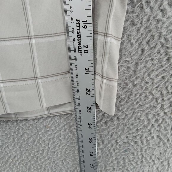 Nike Golf Shorts Mens Size 36 Gray Beige Big Check Pattern Stretch - Picture 3 of 8